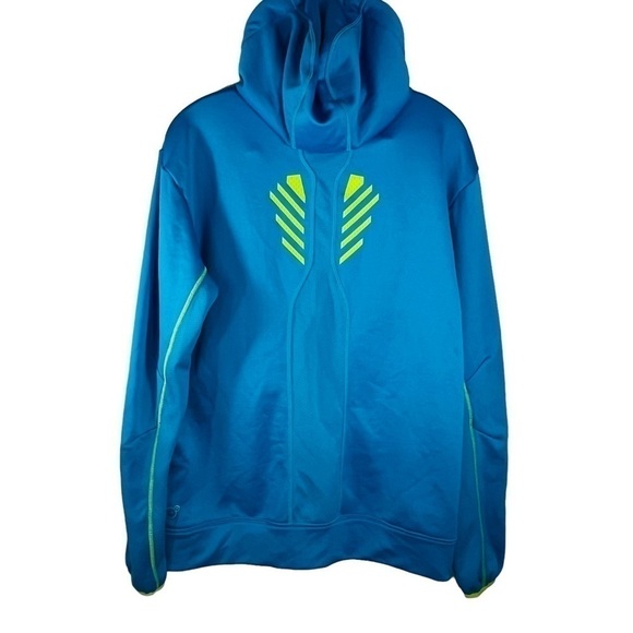 PUMA Dry Cell men’s hoodie jacket long sleeves zip  2 pockets blue green size L - Picture 3 of 16